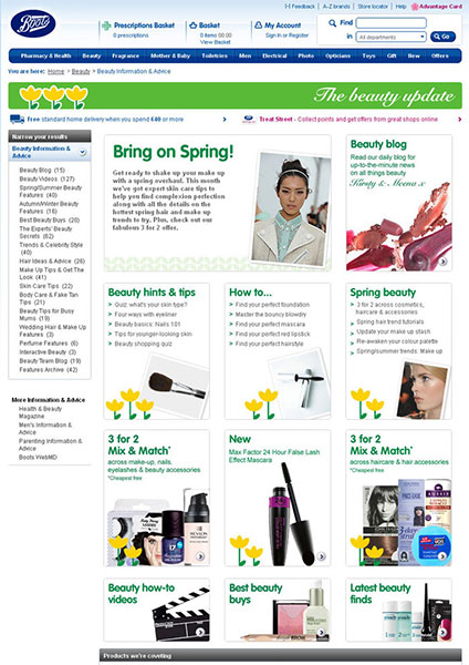 The Spring campaign built along the design team at Boots
